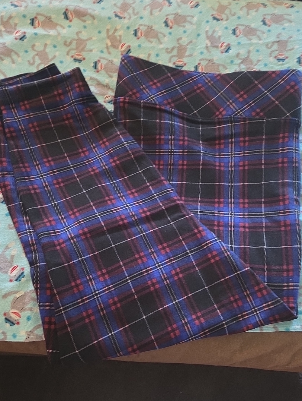 Plaid Pixie Pants in Blue And Red